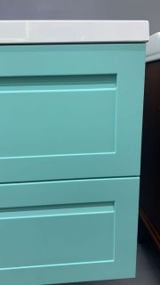 Подвесная тумба под раковину Art&Max Platino 100см светло-зелёный матовый AM-Platino-1000-2C-SO-MM